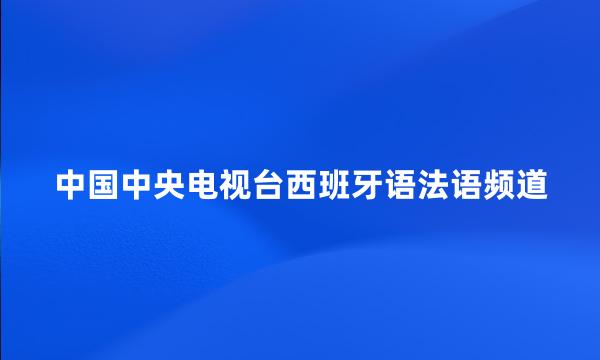 中国中央电视台西班牙语法语频道