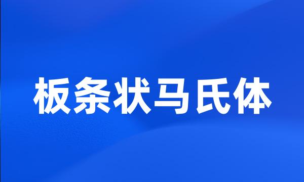 板条状马氏体