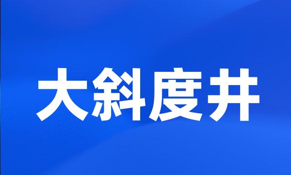 大斜度井