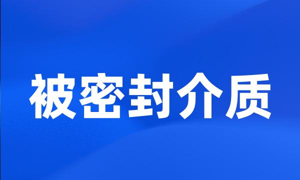 被密封介质