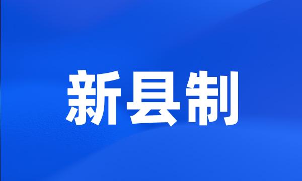 新县制