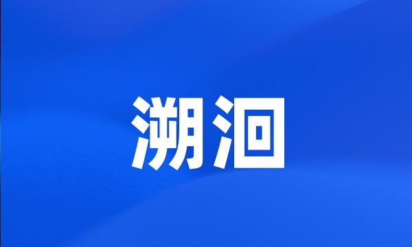 溯洄