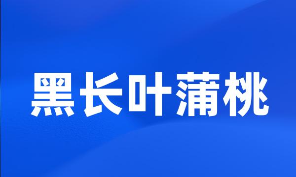 黑长叶蒲桃