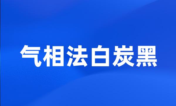 气相法白炭黑