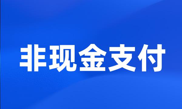 非现金支付