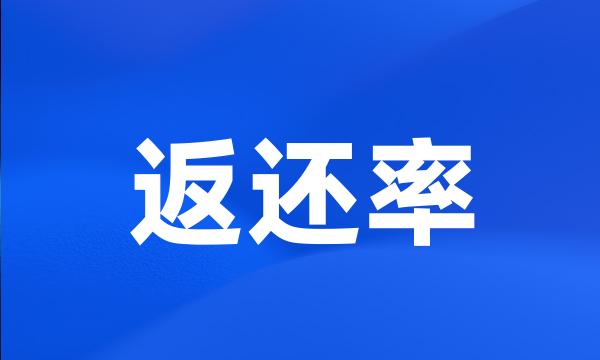 返还率