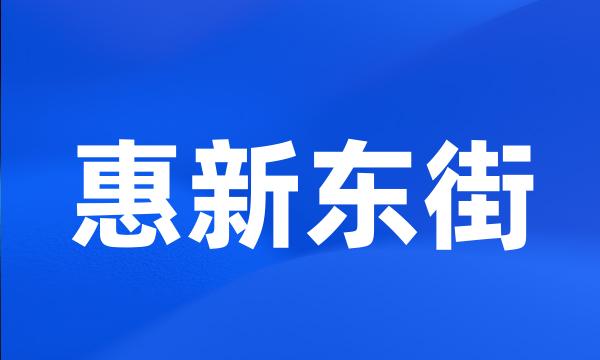 惠新东街