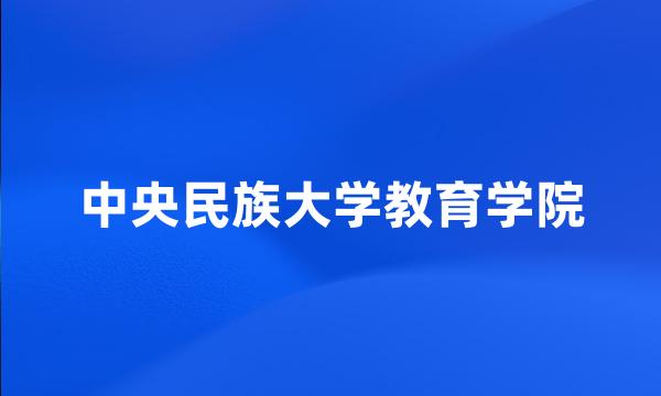 中央民族大学教育学院