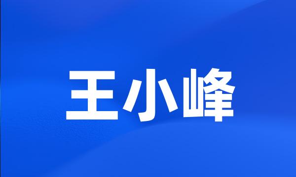 王小峰