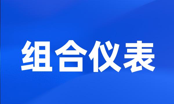 组合仪表