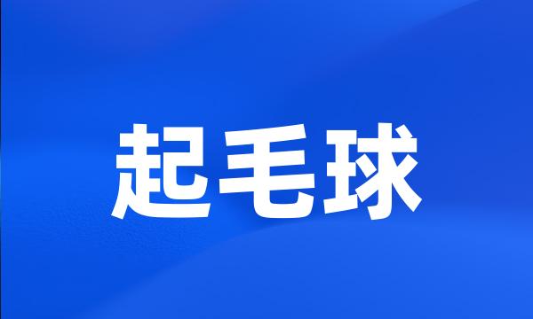 起毛球