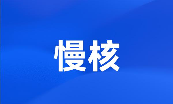 慢核