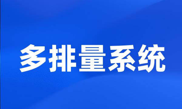 多排量系统