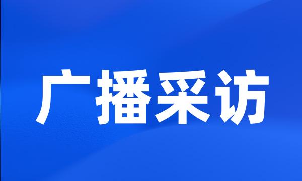 广播采访