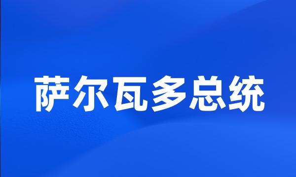 萨尔瓦多总统