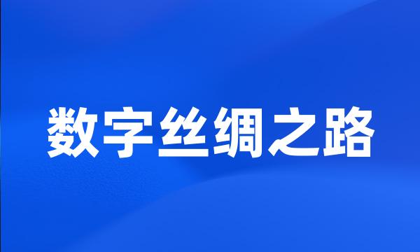 数字丝绸之路