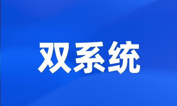 双系统