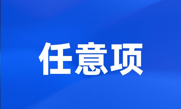 任意项