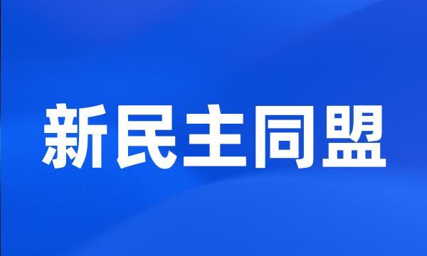 新民主同盟