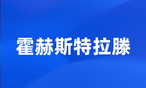 霍赫斯特拉滕