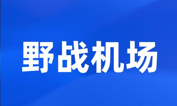 野战机场