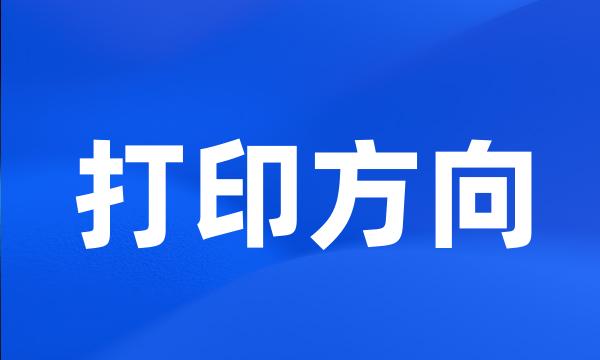 打印方向