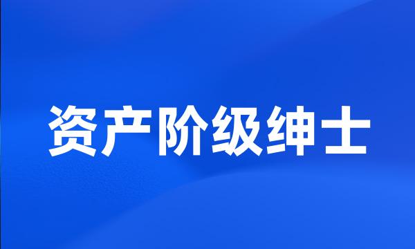 资产阶级绅士