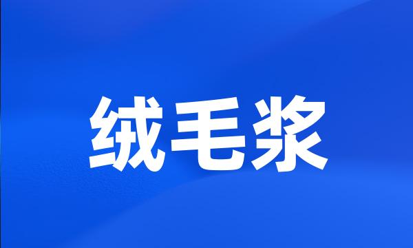 绒毛浆