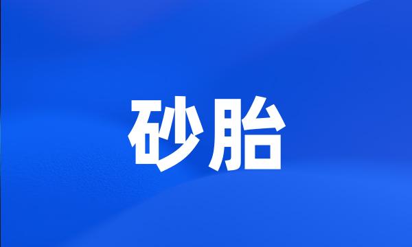 砂胎