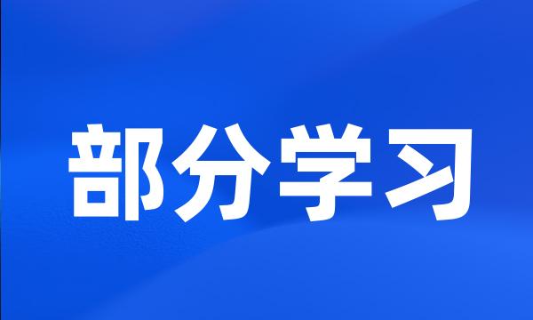 部分学习