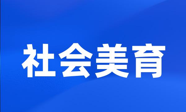 社会美育