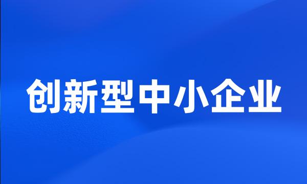 创新型中小企业