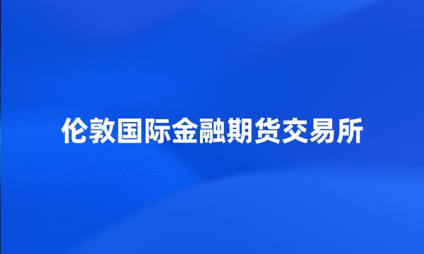 伦敦国际金融期货交易所