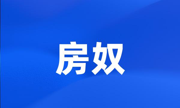 房奴