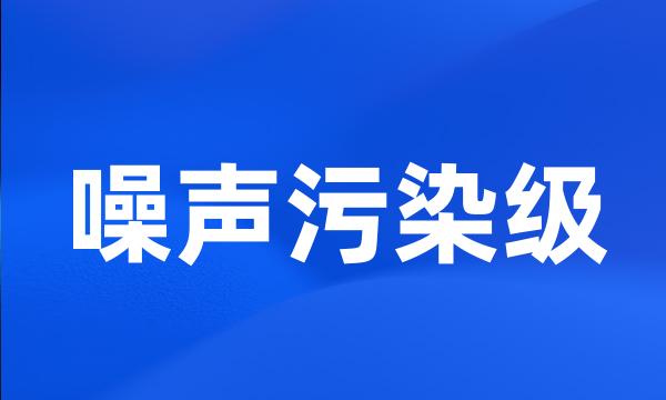 噪声污染级