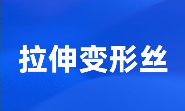 拉伸变形丝