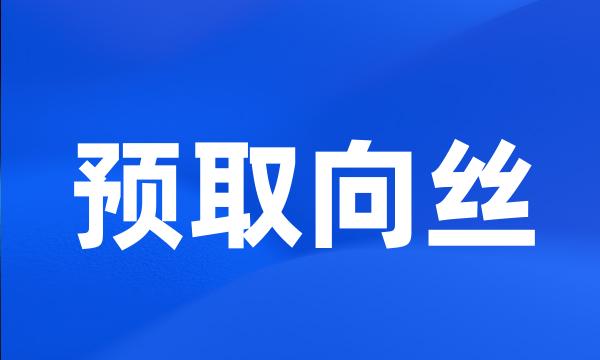 预取向丝