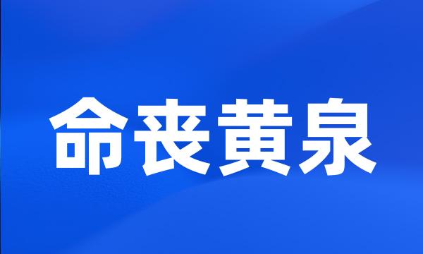 命丧黄泉