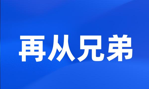 再从兄弟