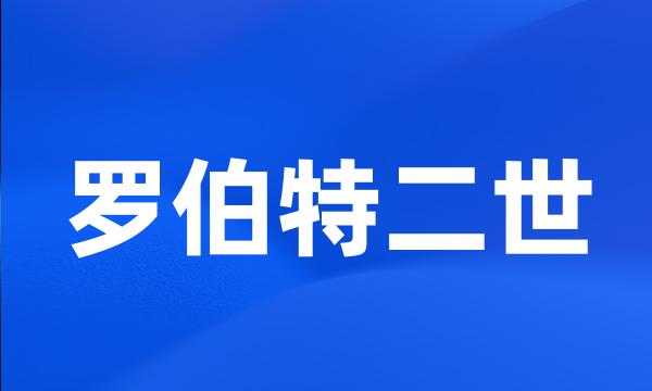 罗伯特二世