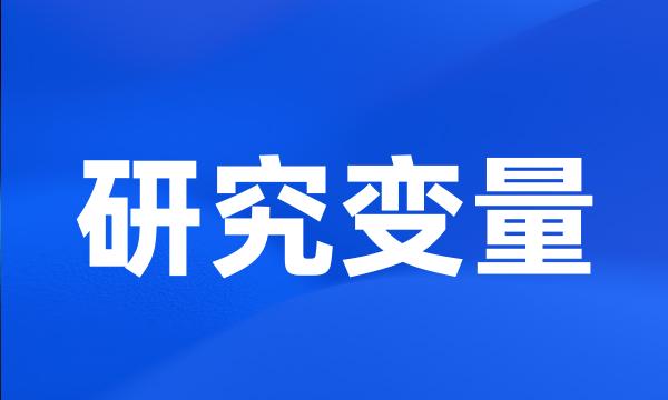 研究变量