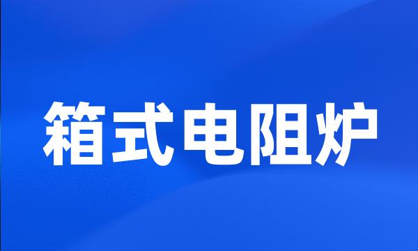 箱式电阻炉