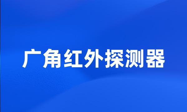 广角红外探测器