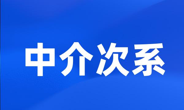 中介次系