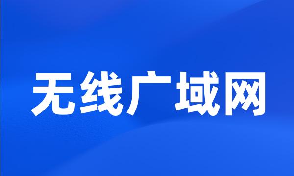 无线广域网