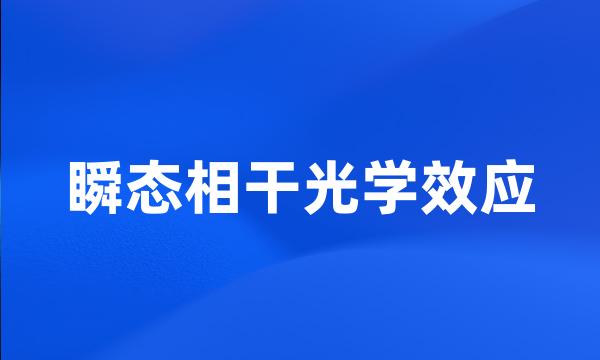 瞬态相干光学效应