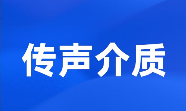 传声介质