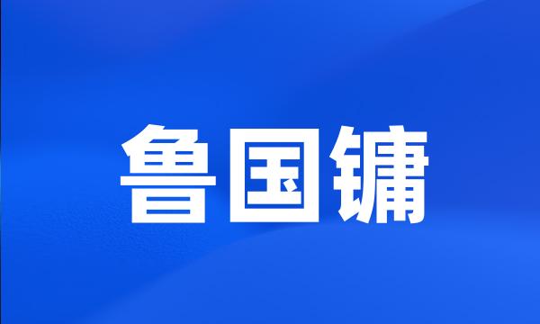 鲁国镛