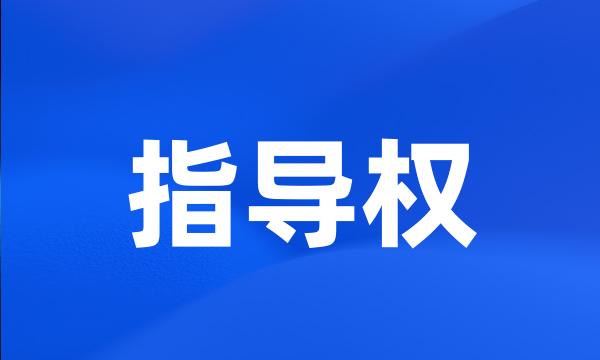 指导权