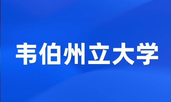 韦伯州立大学